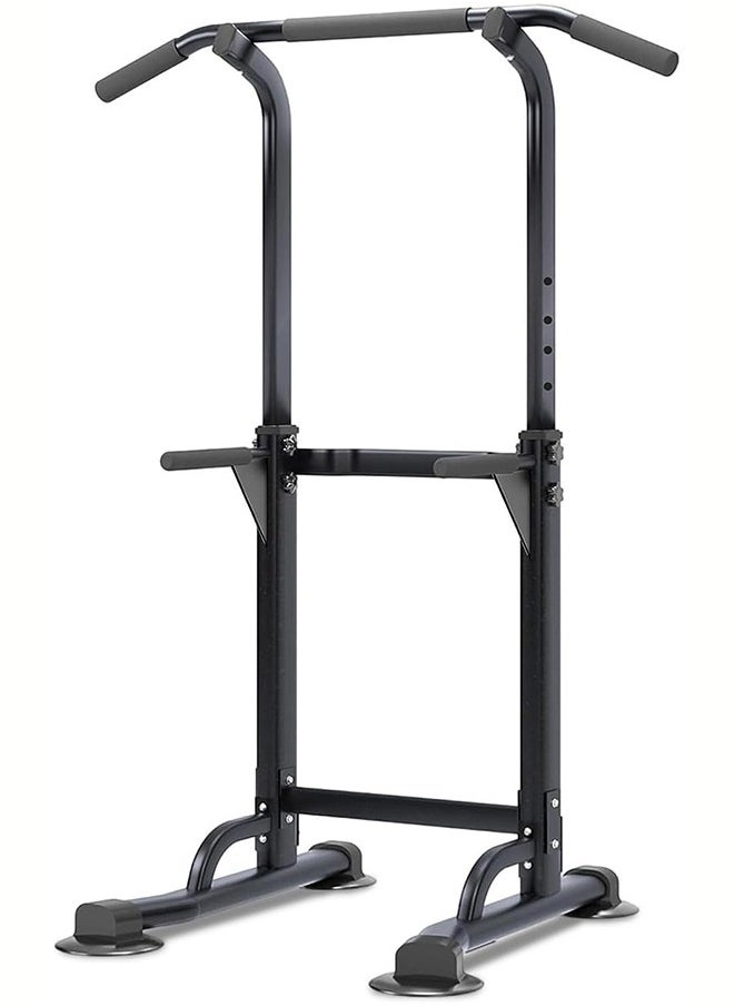 Power Tower Pull Up Bar Station, Multi-Function Adjustable Height Dip Station for Home Gym Workout, Heavy Duty Strength Training Fitness Equipment, Pull Up Stand