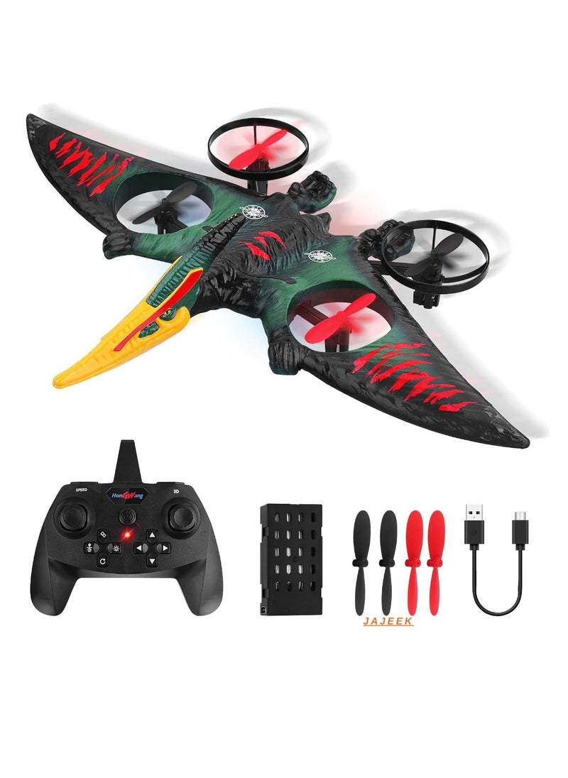 RC Aeroplane 2.4GHz Remote Controlled L0713 Quadcopter Floating Fighter Aircraft | RTF for Beginners, Kids & Adults | USB Charging, Green | Easy to Fly, Fun Flying Toy for Indoor & Outdoor Play