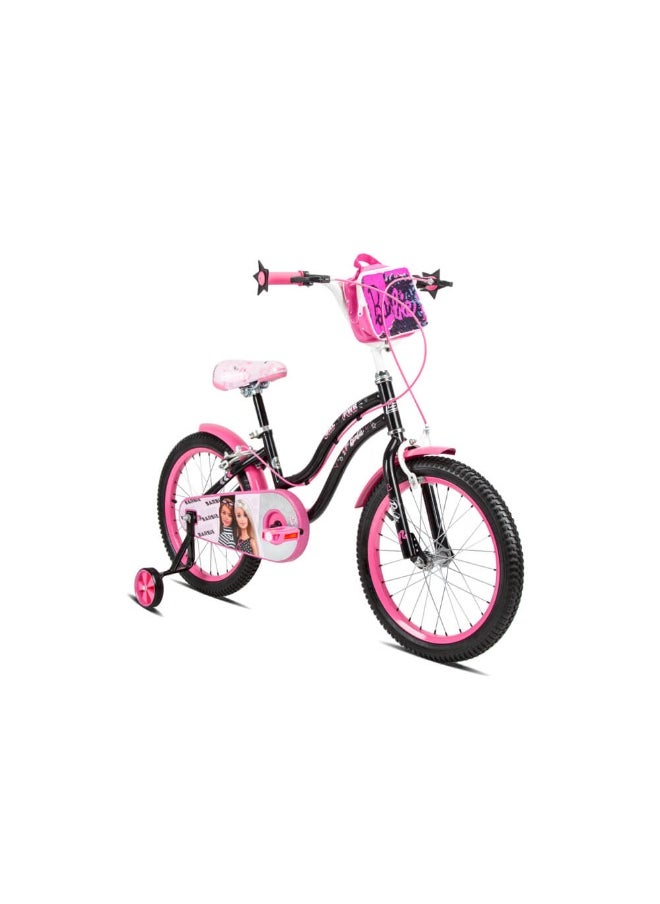 Spartan Barbie Power Kids' Bike (18 in, Black/Pink)