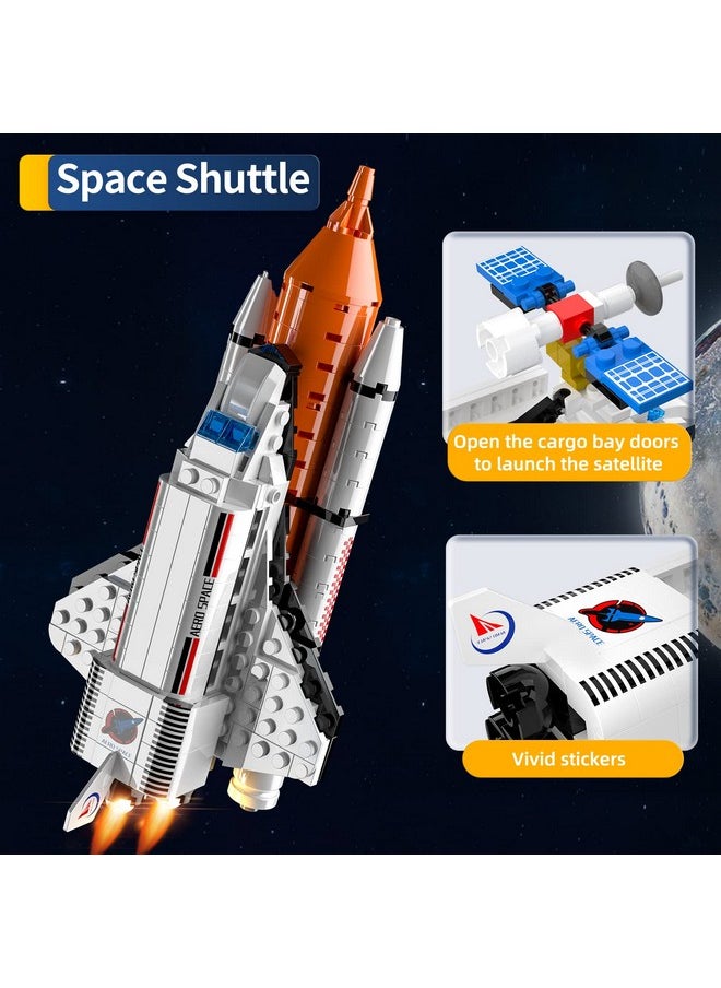 Space Exploration Shuttle Toys For 6 7 8 9 10 11 12 Year Old Boys Stem Building Kit Toys,Space Rocket Toy Creative & Educational Gift 6-12 Years Girls