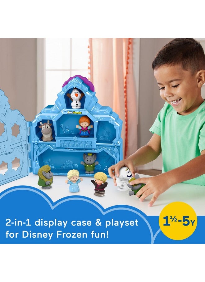 Little People Toddler Toy Disney Frozen Carry Along Castle Case Playset With Figures For Pretend Play Kids Ages 18+ Months