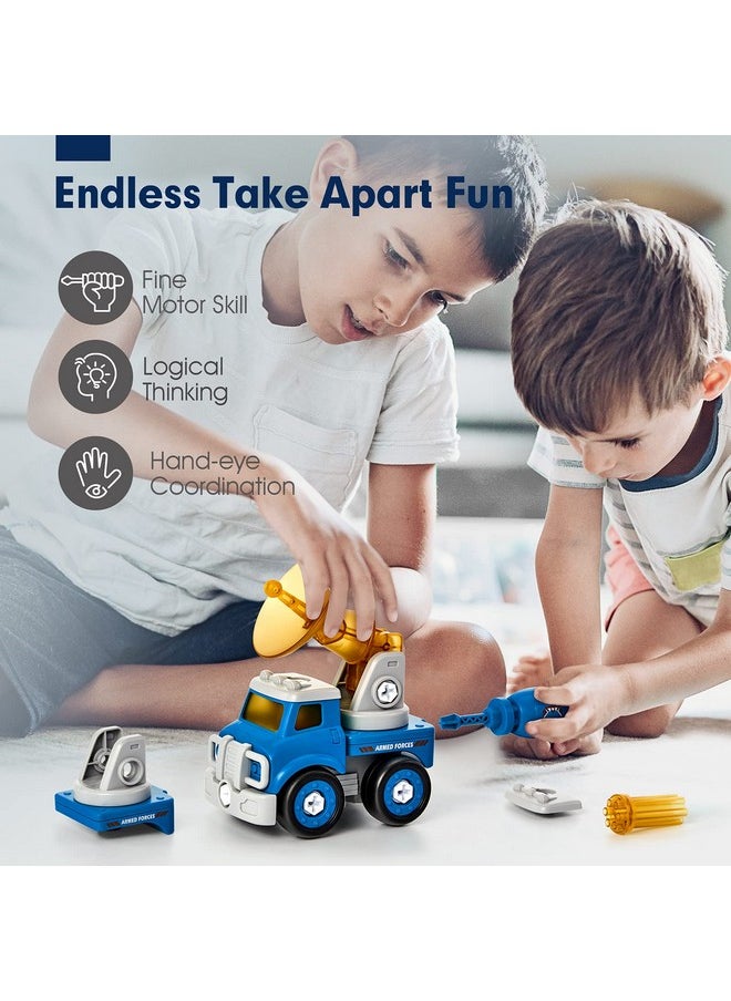 Toys For Ages 5-7 - 5 Year Old Boy Gift - 5 In 1 Stem Take Apart Trucks Transform To Robot - 5 6 7 Year Old Boy Christmas Birthday Gift Ideas - Boys Toys Age 4-6