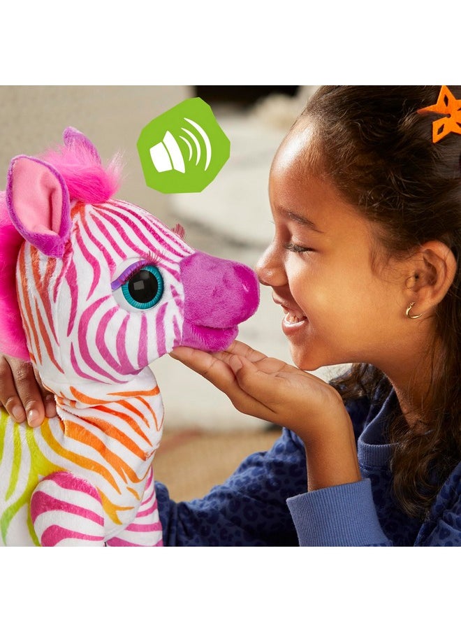 My Rainbow Zebra Electronic Pet Toy With 80+ Sounds, 20 Accessories - For 4+ Year Old Girls And Boys