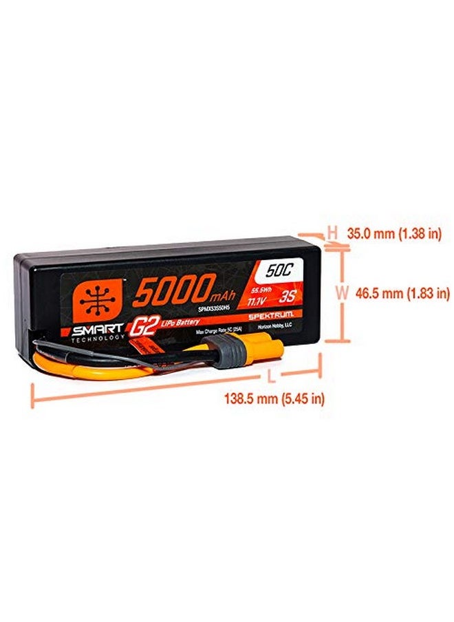 11.1V 5000Mah 3S 50C Smart Lipo G2 Hard Case: Ic5, Spmx53S50H5