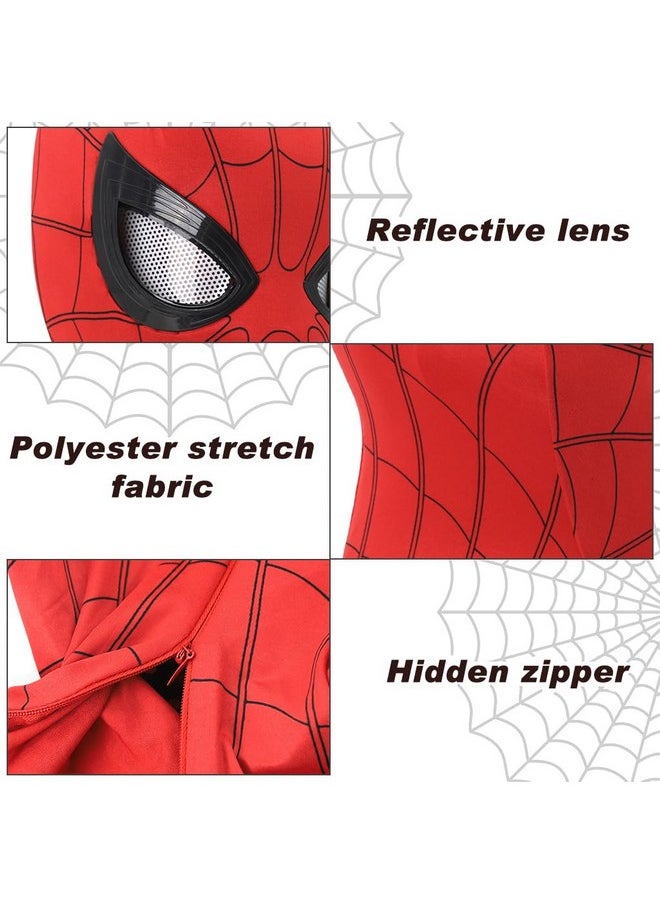 � 3D Spider-Man Mask With Moving Eyes, Jaw Motion Activated Blinking Eyelid Spider-Man Head Cover, Spiderman Masks Spider Man Cosplay Costumes Mask For Adult Kids Halloween Masquerade Cosplay