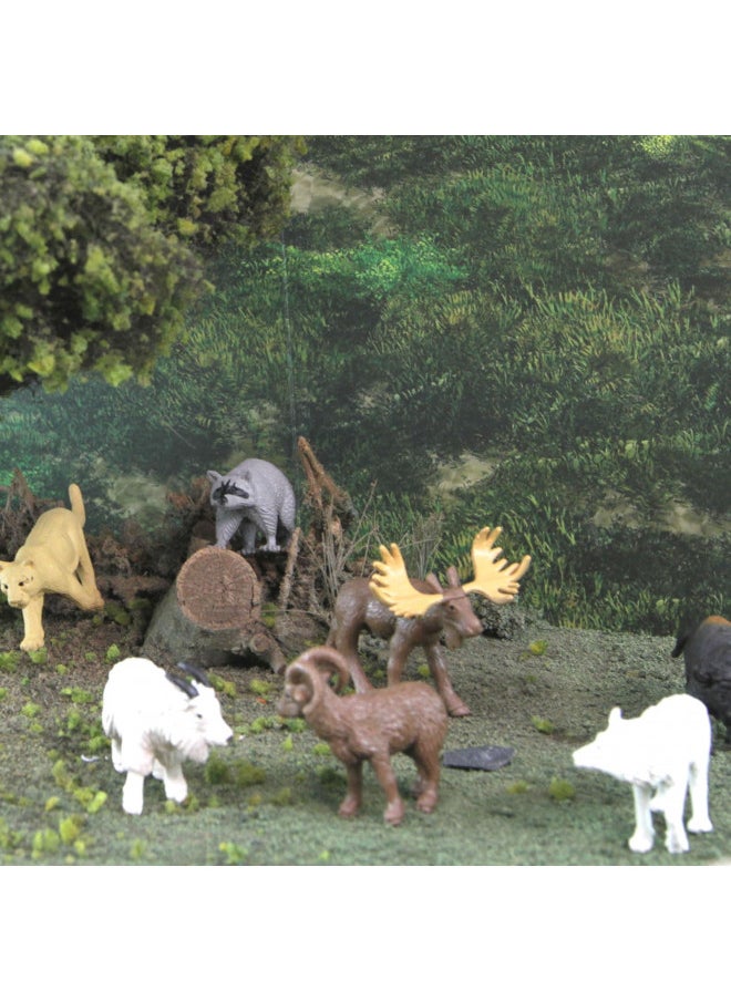 Safari Ltd. Wild Safari North American Wildlife TOOB With 12 Favorite Animal Toy Figurines