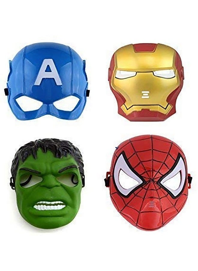 Superhero Mask For Kids Birthday Party Flavour (Set Of 4 Plastic Mask)