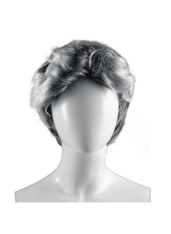 Grey Old Man Wig, Grandpa Wig, Halloween Costume Accessories For Kids, Salt And Pepper Hair Old Person