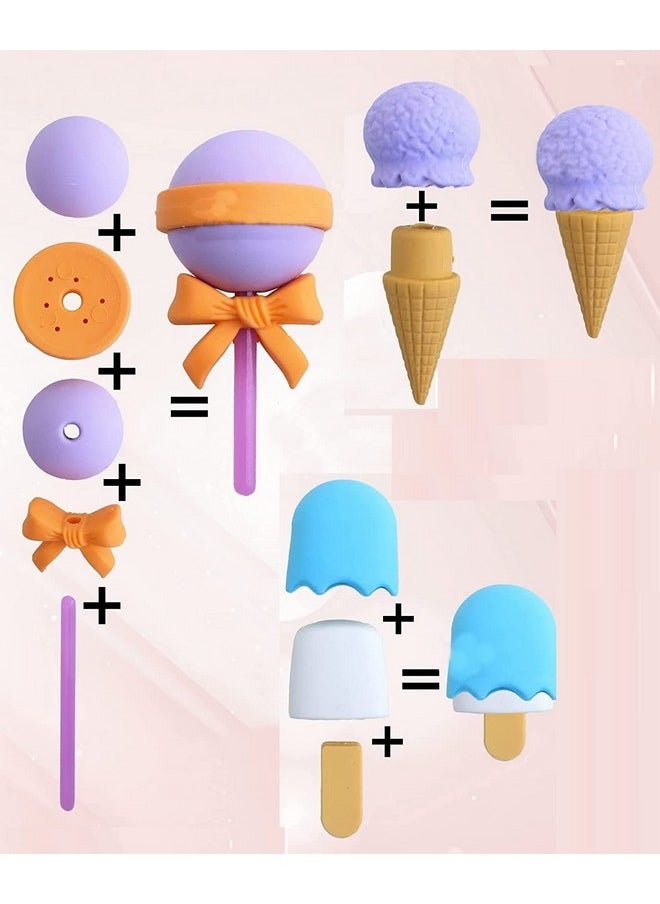 Fruit Ice Cream Combo Pack Erasers For Kids Different Shape