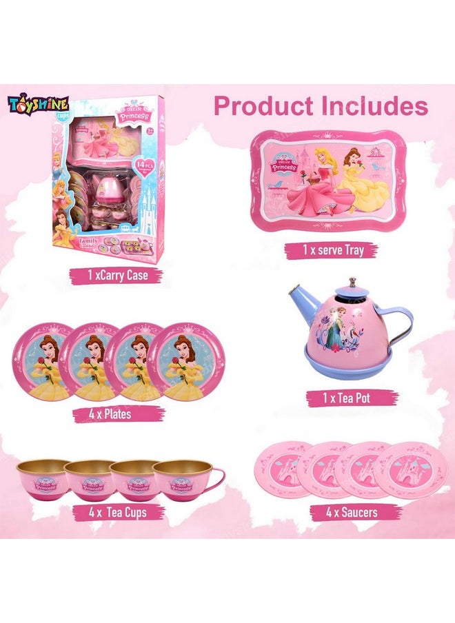 14 Pcs Stainless Steel Kitchen Set Tea Party Kitchen Set Toy For Girls Boys - Model B