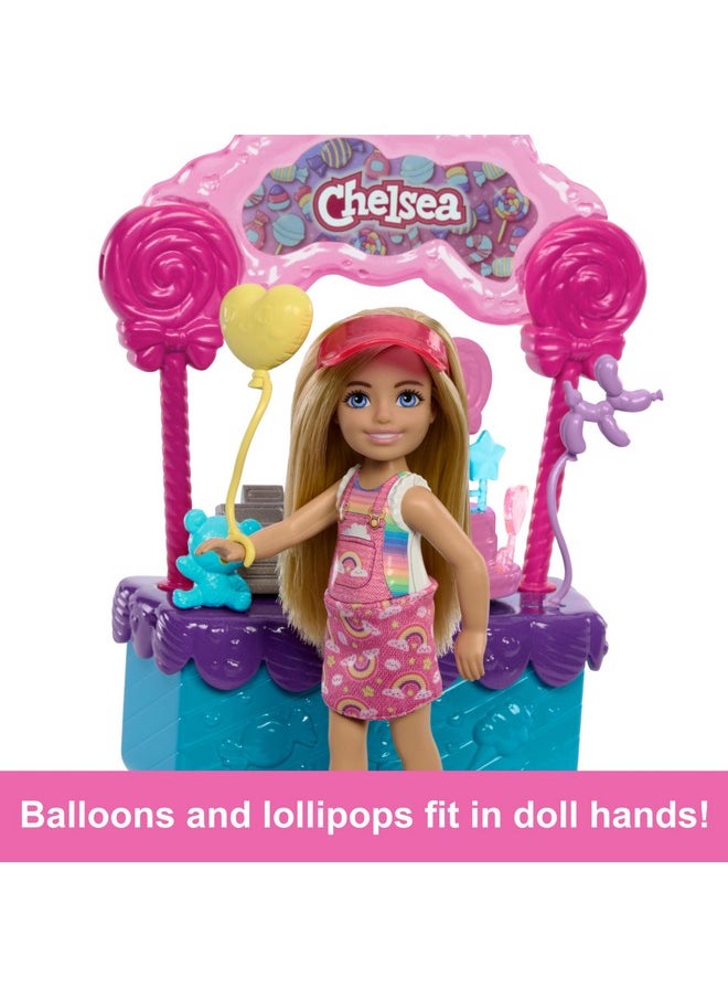 Chelsea Doll & Lollipop Stand Playset With Accessories, 10-Piece Toy Set From And Stacie To The Rescue Movie