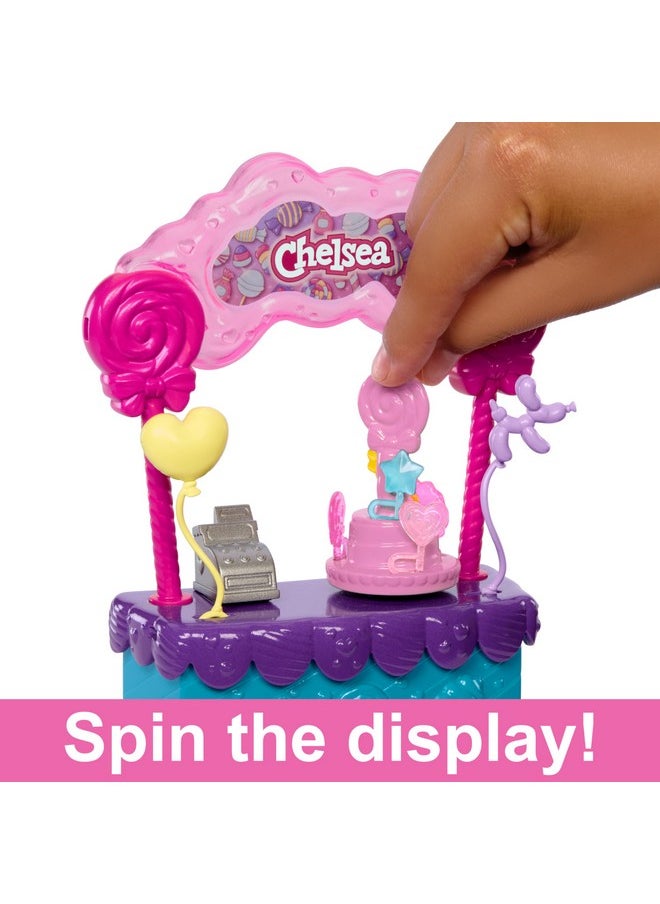 Chelsea Doll & Lollipop Stand Playset With Accessories, 10-Piece Toy Set From And Stacie To The Rescue Movie