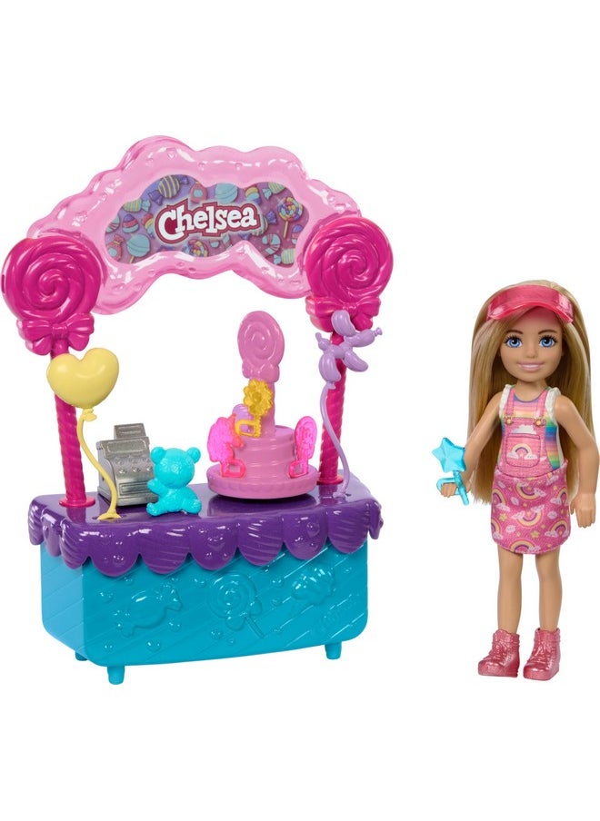 Chelsea Doll & Lollipop Stand Playset With Accessories, 10-Piece Toy Set From And Stacie To The Rescue Movie