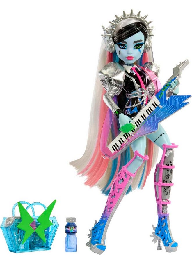 ™ Doll, Amped Up Frankie Stein™ Rockstar With Instrument And Performance-Themed Accessories Like Headphones