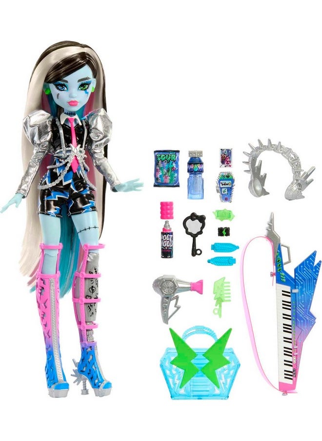 ™ Doll, Amped Up Frankie Stein™ Rockstar With Instrument And Performance-Themed Accessories Like Headphones