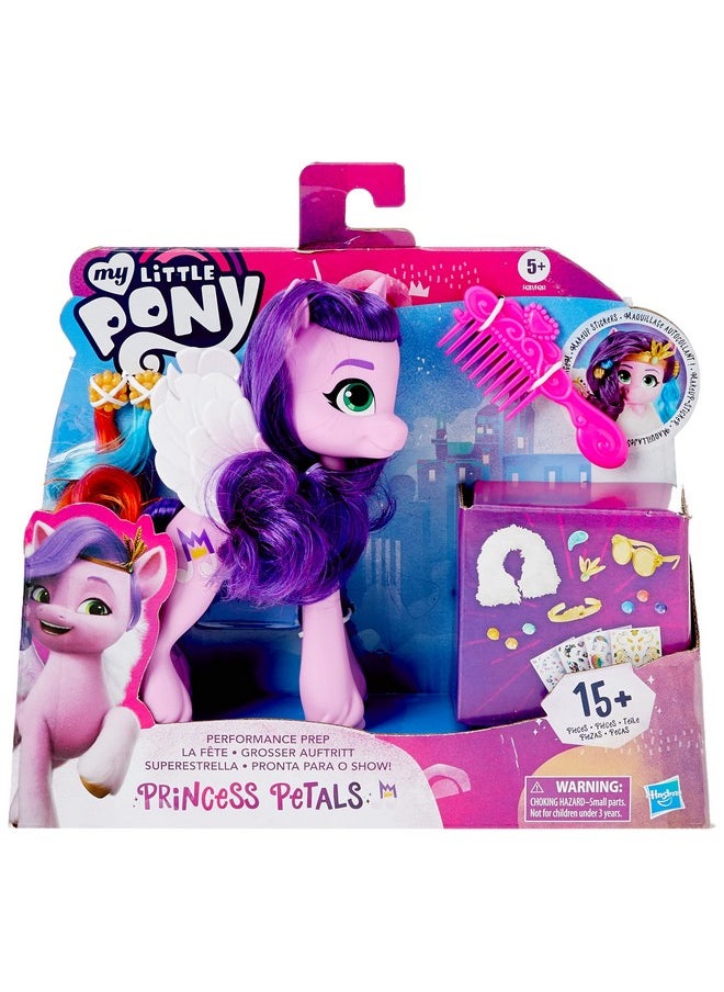 : A New Generation Movie Princess Petals Performance Prep - 6-Inch Pink Pony Toy, 17 Accessories, Stickers