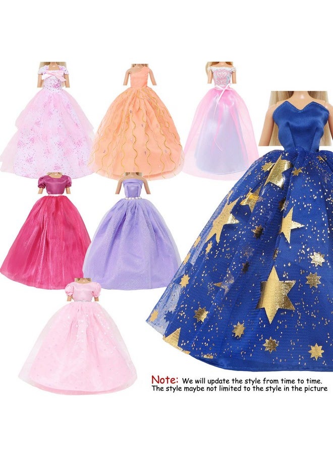 5 Pcs Handmade Wedding Dress Party Gown For 11.5 Inch Girl Doll Clothes Accessories Random Clothing Set