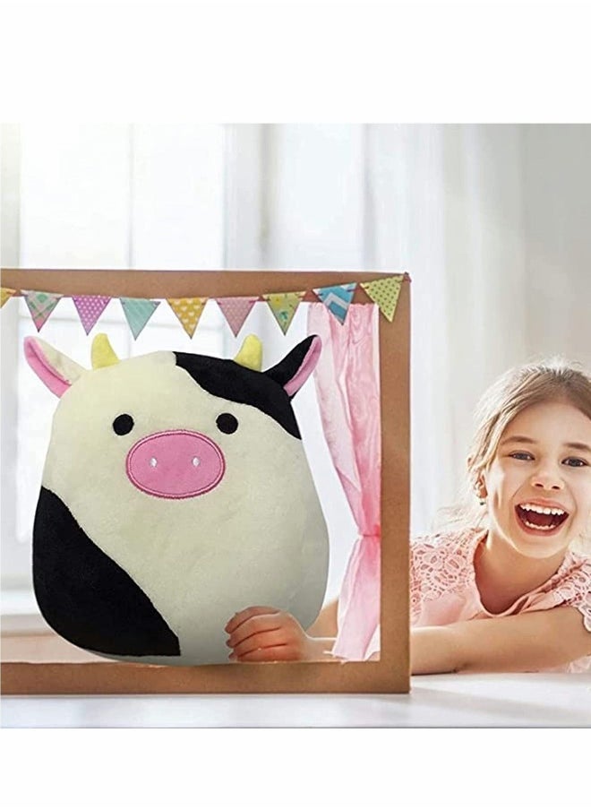 Pillow Black Cow Plush Pillow, Cow Stuffed Animals, Pillows Cow Plushie Kawaii Cow Plush Stuffed Cow Pillow (30cm)