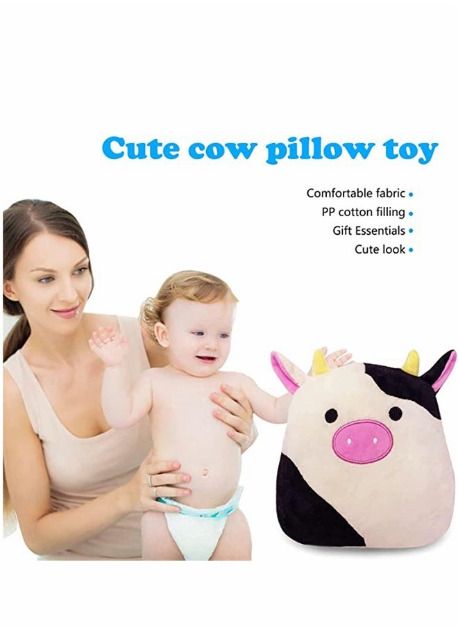 Pillow Black Cow Plush Pillow, Cow Stuffed Animals, Pillows Cow Plushie Kawaii Cow Plush Stuffed Cow Pillow (30cm)