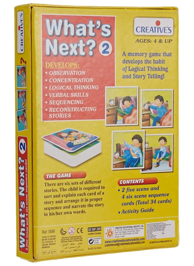 Creative Educational Aids P. Ltd. Creative Educational Aids-What'S Next-Ii For Kid, Pack Of 1