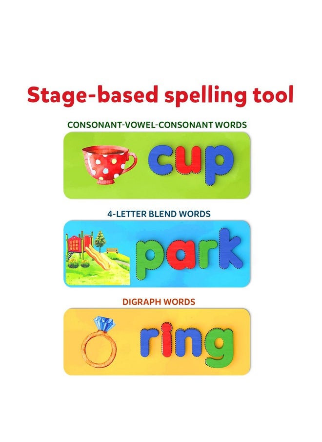 Preschool Learning Activity - Ready To Spell, Stage-Based Learning To Improve Vocabulary & Spelling, Educational Toy, Gifts For Boys & Girls Ages 4, 5, 6, 7