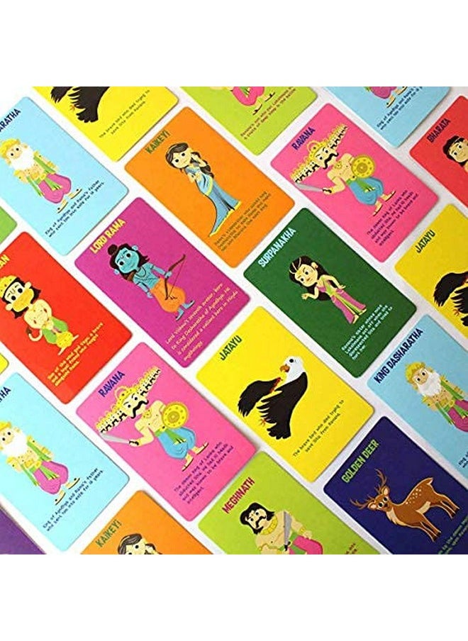 Ramayana Snap Card Game - 52 Cards Featuring Characters (4 Years+) | Multicolor | Cultural Awareness | Learning | Easy To Carry | 100% Child Safe