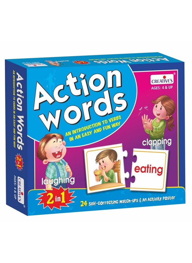 Action Words | Learn Verbs In An Easy N Fun Way | Increase Vocabulary|Match Simple Actions With Correct Word Cards | Learning & Educational | Learning Games For Preschool | For Ages 4 & Up