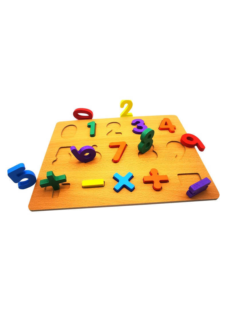 Educational Wooden Number Puzzle Board – Ideal Gift for Toddlers and Preschoolers