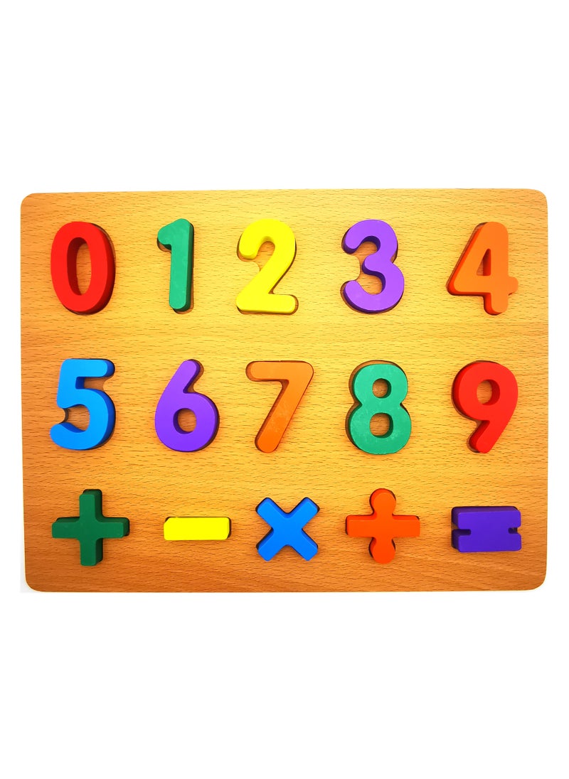 Educational Wooden Number Puzzle Board – Ideal Gift for Toddlers and Preschoolers