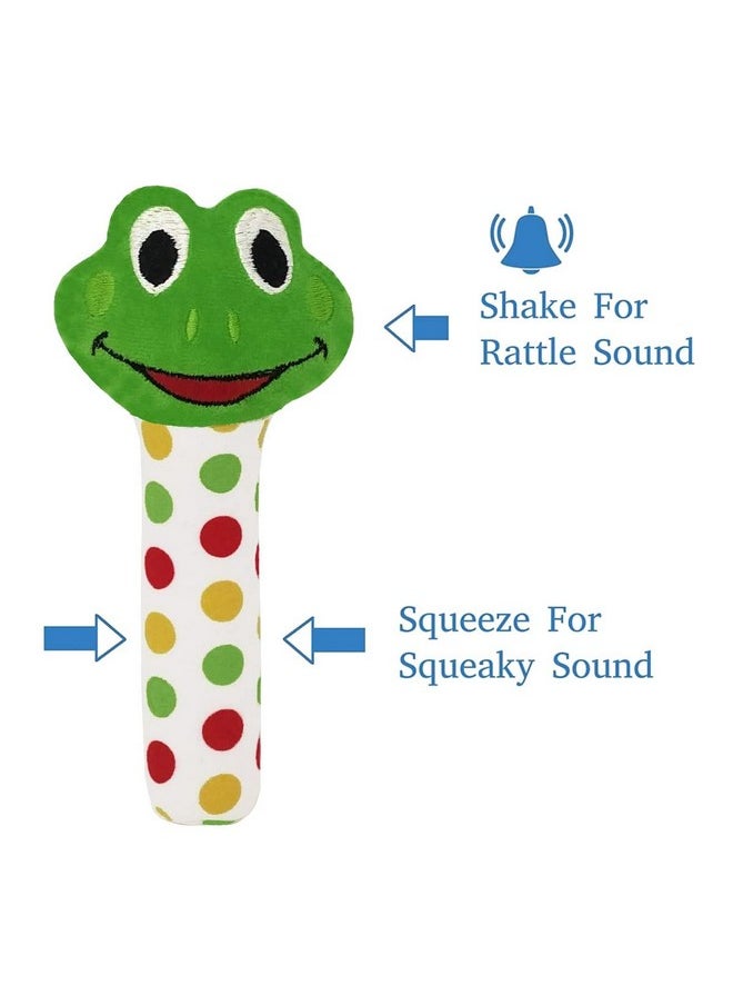 Soft Ball (Small, 11Cm) And Froggy Face Soft Rattle Combo