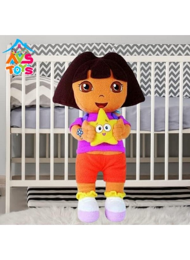 Playtime Dora Doll Stuffed Playing Toy Kids Skin Friendly Ultra Soft Cute Soft Toy For Girls And Boys, Toys For Playing (35Cm) 6Buy24-Dora Doll 35Cm