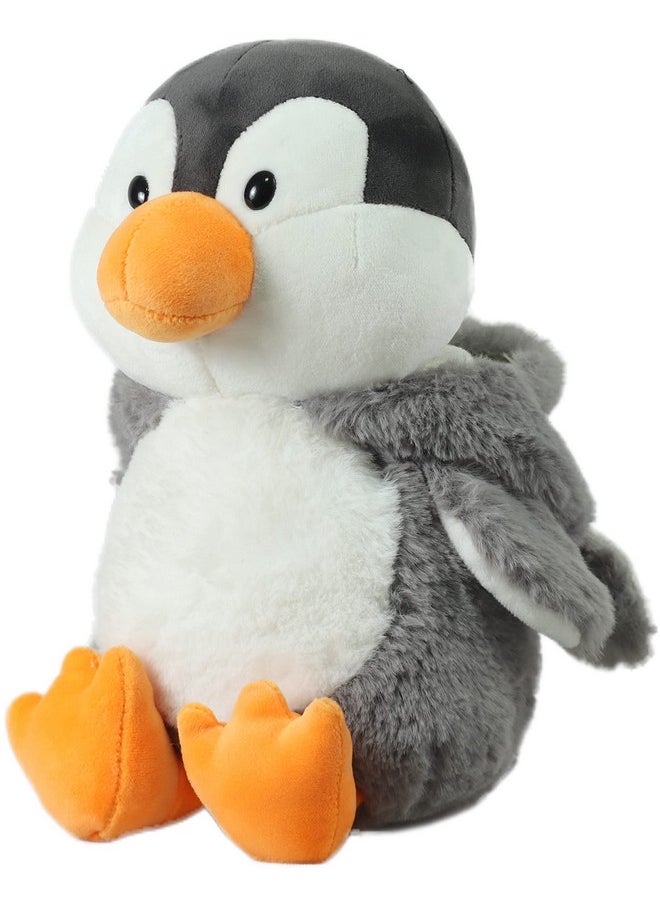 Cute Grey Penguin Soft Toy For Girls/Kids | Huggable Hoodie Penguin Soft Toy | Stuffed Plush Animal | Ideal For Birthdays & Special Occasions - 25Cm