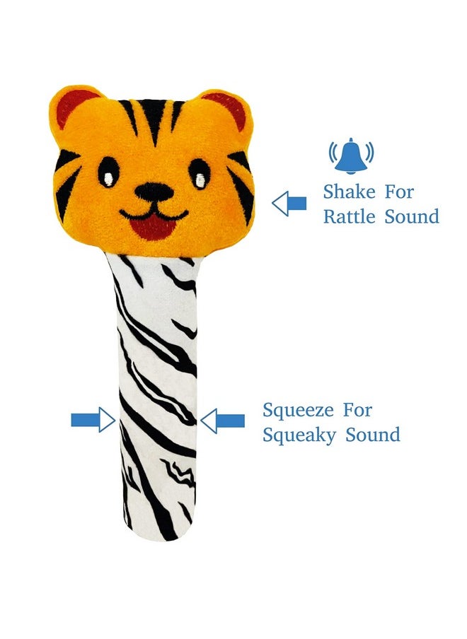 Soft Ball (Small, 11Cm) And Tiger Face Soft Rattle Combo