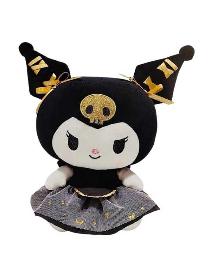 Kawaii Kuromi Soft Toy, 24Cm, Black And White