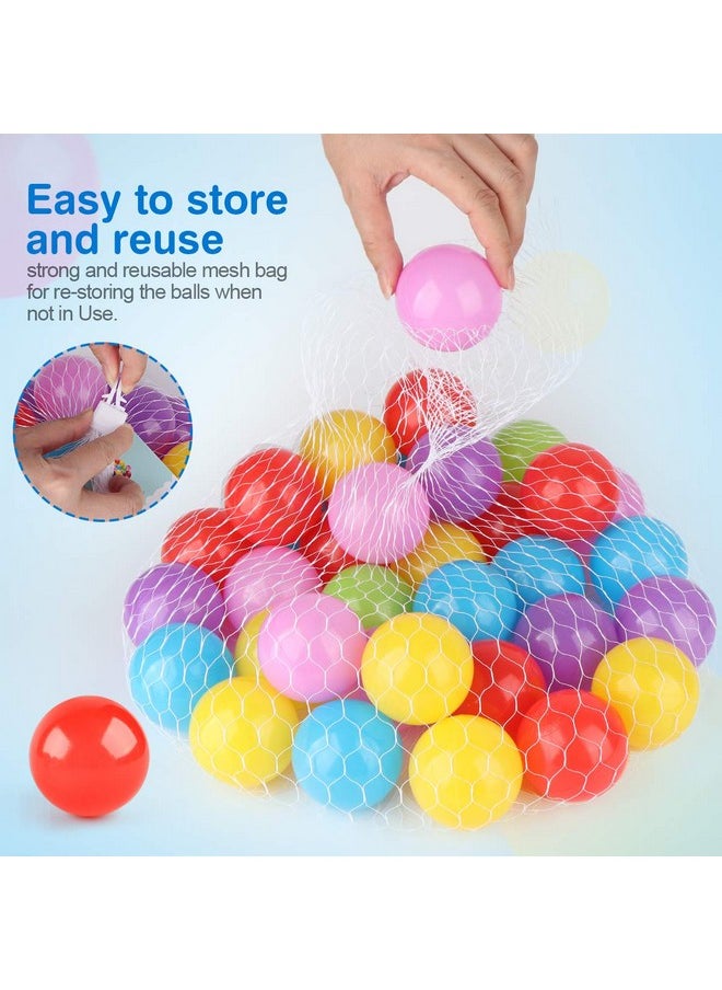 Pit Balls Pack Of 50 - Bpa Free 5 Color Hollow Plastic Ball For 1 2 3 Years Old Toddlers Baby Kids Birthday Pool Party Favors Summer Water Bath Toy ( 6Cm )