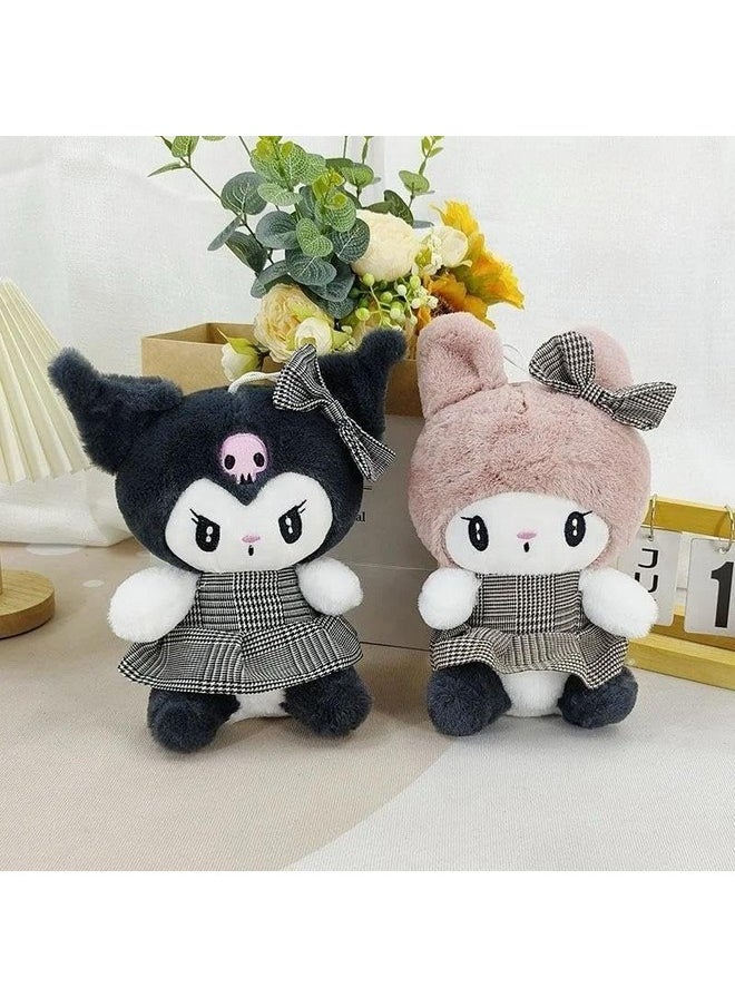 Kawaii Cartoon My Melody Soft Plush Toy, 25Cm Small, Pink And Black Pack Of 1