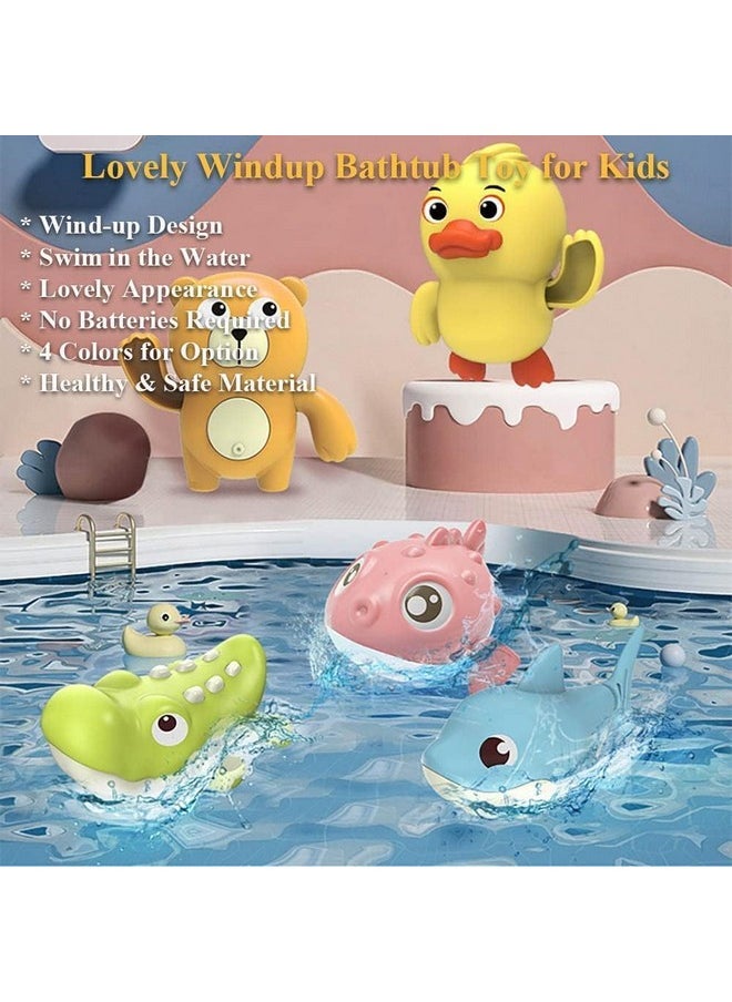 3 Pc Swimming Bathtub Toys Windup Animal Toy Floating Bath Tub Toys For Toddlers / Babies (Assorted)