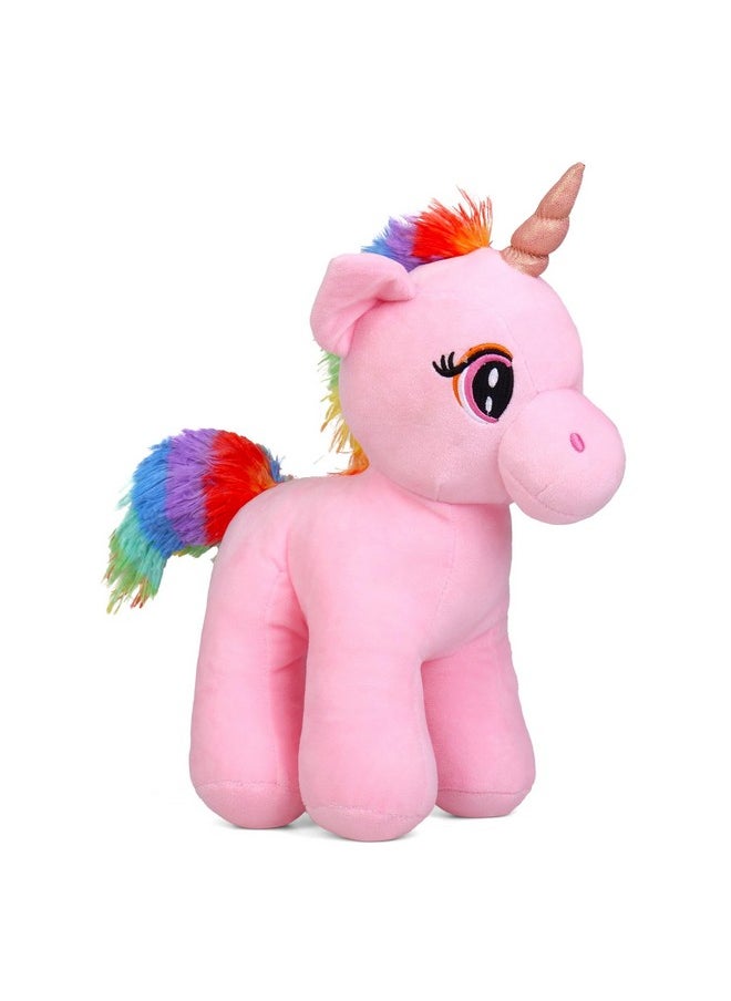 Enchanting Light Pink Unicorn Soft Toy | Great Gift For Girls/Kids | Floppy And Glittery With Sparkling Horn | Soft Stuffed Plush Animal |- 29Cm