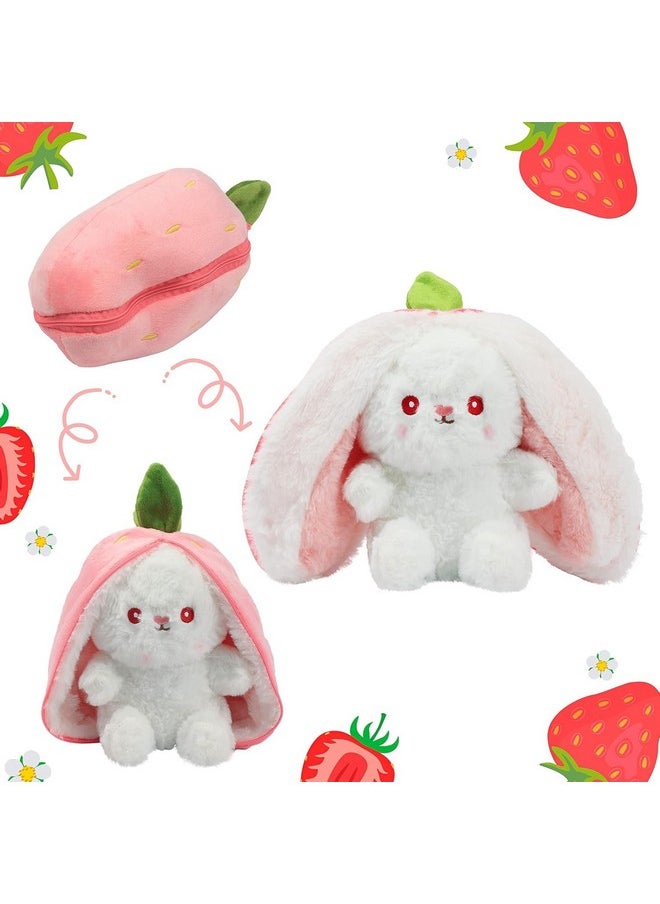 Reversible Rabbit Strawberry Stuffed Toy 30Cm