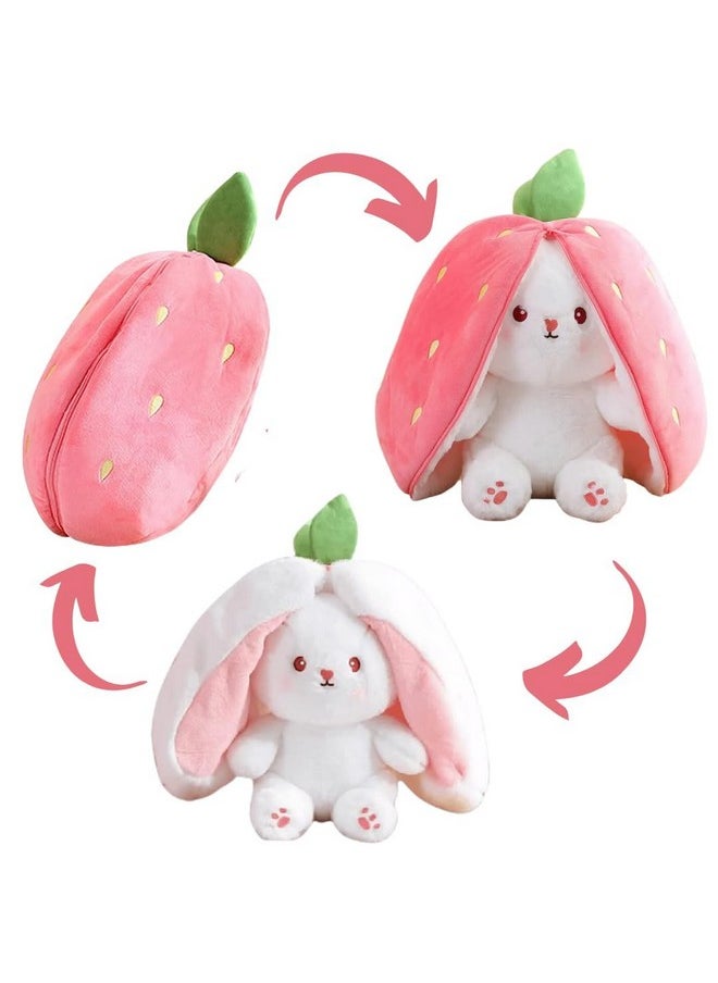 Reversible Rabbit Strawberry Stuffed Toy 30Cm