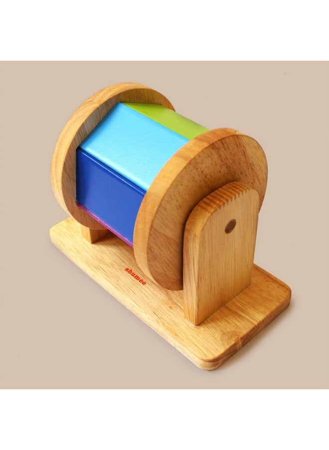 Wooden Montessori Rainbow Spinner Toy (6 Months+) | Multicolor | Learning Tool | Non Toxic Colors | Organic & Safe