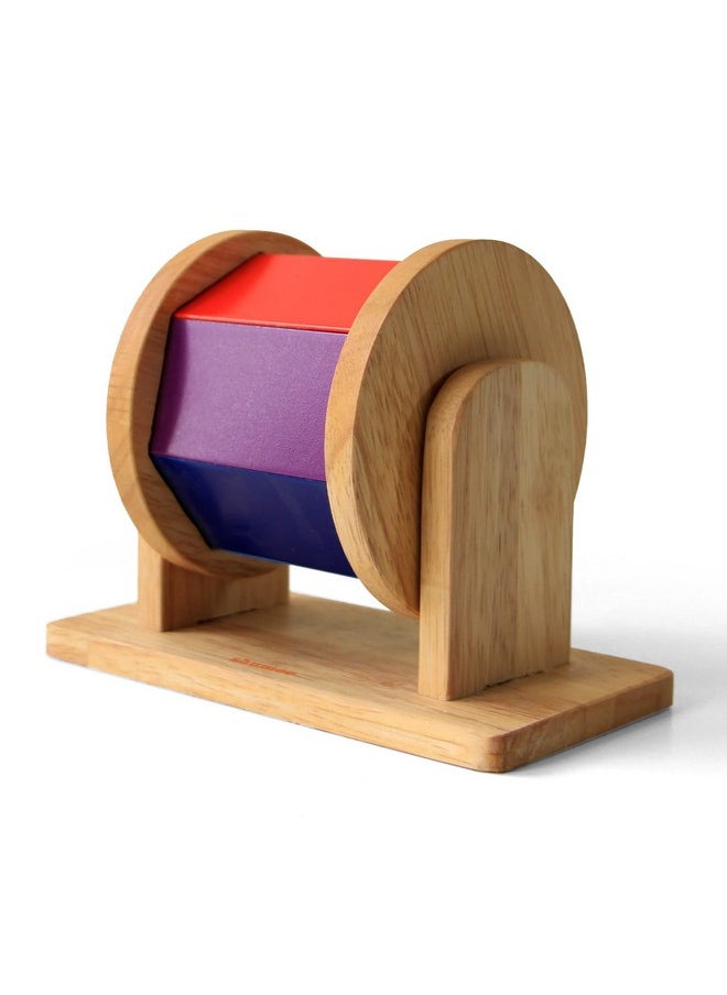 Wooden Montessori Rainbow Spinner Toy (6 Months+) | Multicolor | Learning Tool | Non Toxic Colors | Organic & Safe