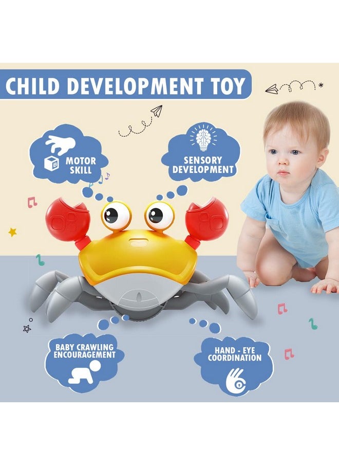 Dancing Crawling Baby Toys Crawling Crab Toy For Kids Electronic Walking Moving Toys For Babies Infant Toddlers Tummy Time Interactive Early Learning Educational Toys