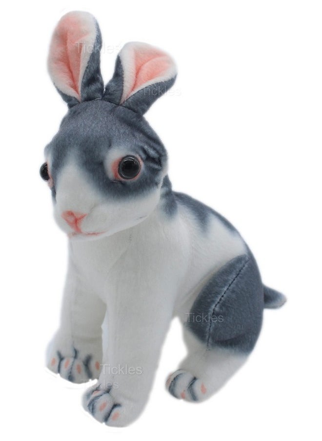 Cute Rabbit Soft Stuffed Plush Animals Toy For Kids Birthday Gift (Size: 25 Cm; Color: Grey)