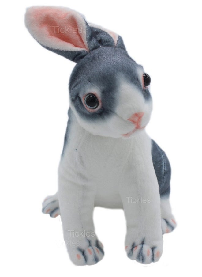 Cute Rabbit Soft Stuffed Plush Animals Toy For Kids Birthday Gift (Size: 25 Cm; Color: Grey)