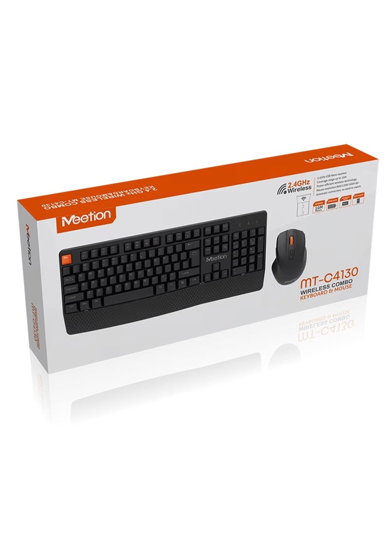 Meetion MT-C4130 Wireless Ergonomic Keyboard Mouse Combo