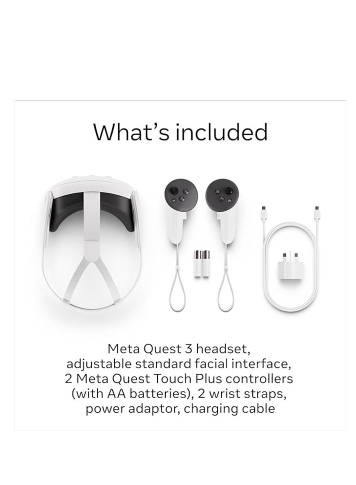 Quest 3 512GB – Standalone Virtual Reality Headset | Breakthrough mixed reality – Powerful performance white