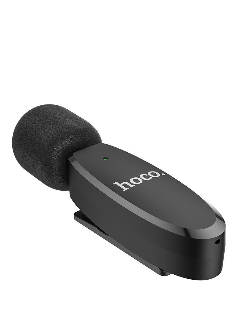 hoco L15 Type-C Crystal Lavalier Wireless Digital Microphone – Omnidirectional, 6-Hour Battery Life, Compatible with Huawei and More