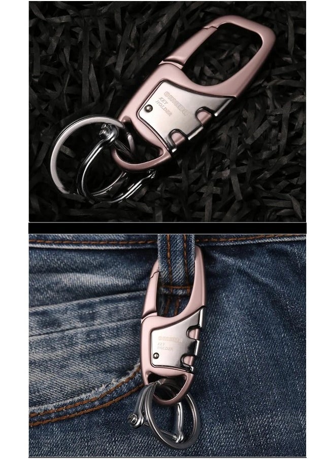 Antique Hook Locking Silver Metal Key Ring Key Chain For Gift Boys Girls & Friends