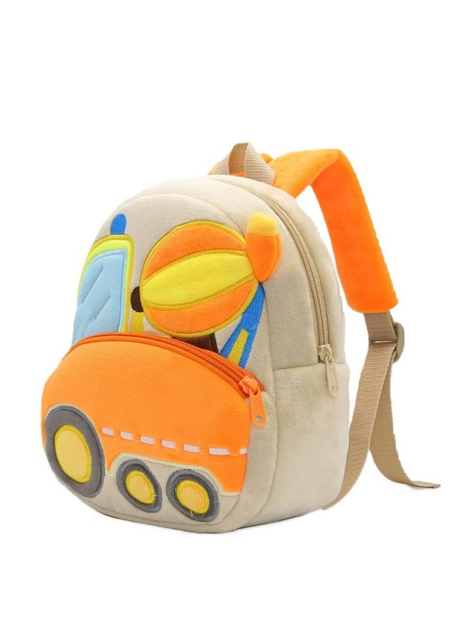 School Bag For Cute Kids For (1-6 Years), Preschool Soft Plush Car Bag For Toddlers, Mini Travel Full Embroidery Backpack For Boys And Girls